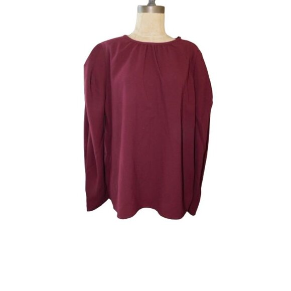 Express Size L Large Wine V cut strappy Back Blouse Top NWT $60 - Picture 1 of 3